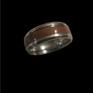 Men's Wood Inlay Ring size 12
